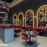 در طراحی دکور رستوران زنجیره ای سارا شعبه تهران