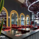 در طراحی دکور رستوران زنجیره ای سارا شعبه تهران