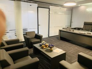 پارتیشن اداری شیشه ای فریم لس