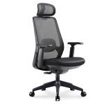 صندلی اداری مدیریتی وگا فریم مشکی دسته متحرک