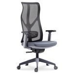 صندلی اداری کیهان مدل سولن با فریم طوسی