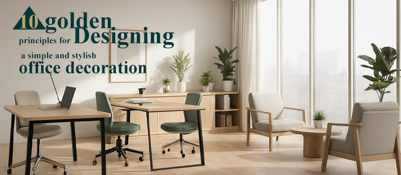 دکوراسیون دفتر کار ساده و شیک
