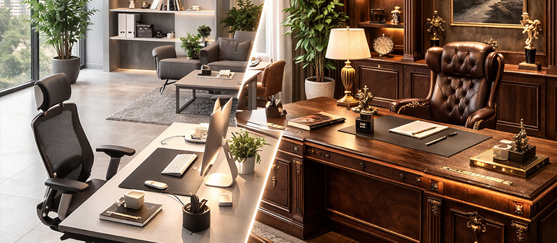 تفاوت مبلمان اداری مدرن و کلاسیک